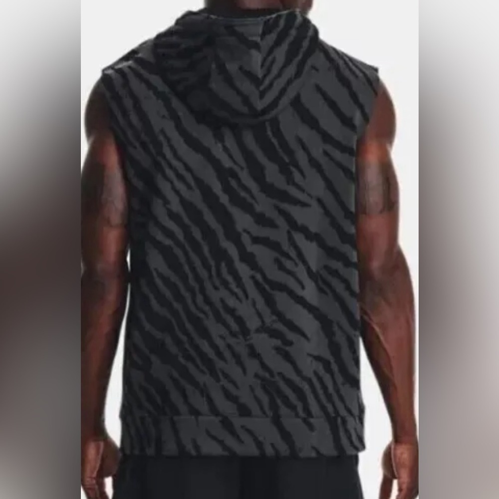 Under Armour Project Rock Rival Fleece Sleeveless Full-Zip Size XL 1377444-001 - Picture 2 of 5